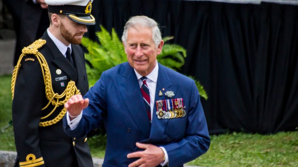 Prince Charles Waves to the Crowd