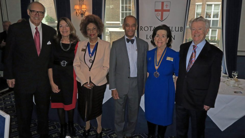 The Lord-Lieutenant of Greater London (Mr Kenneth Olisa) was the speaker at a luncheon held by the Rotary Club of London