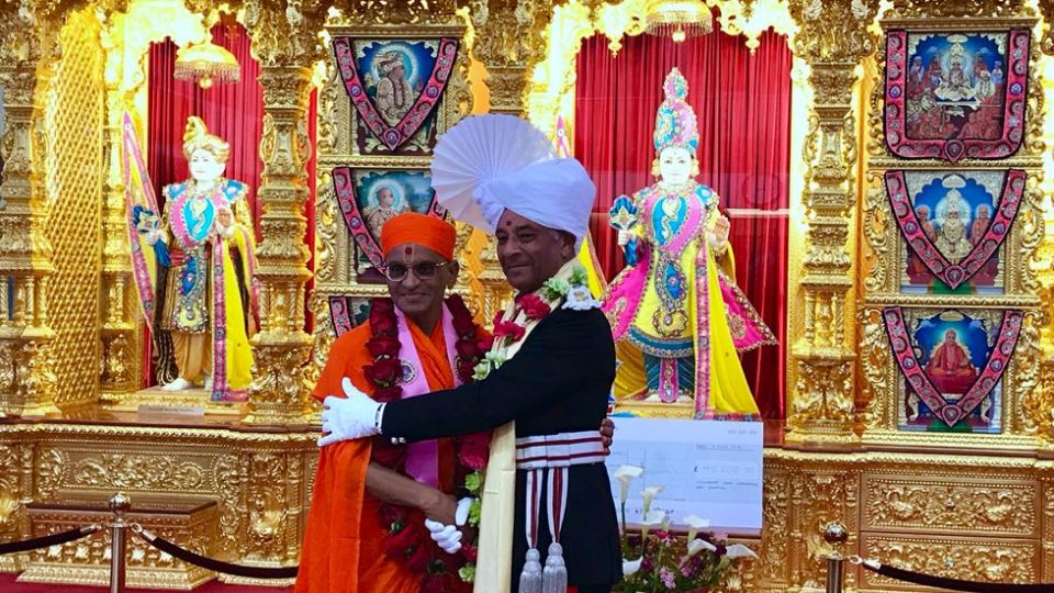 Sir Kenneth Olisa OBE met the global spiritual leader Acharya Swamishree Maharaj