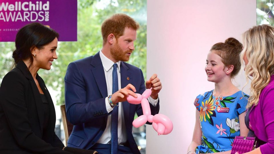 The Duke and Duchess of Sussex attends a Reception and Awards Ceremony at the Royal Lancaster Hotel