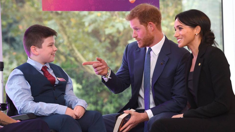 The Duke and Duchess of Sussex attends a Reception and Awards Ceremony at the Royal Lancaster Hotel