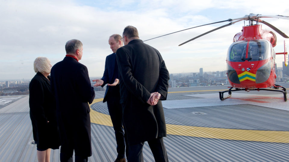 The Duke of Cambridge visits London’s Air Ambulance