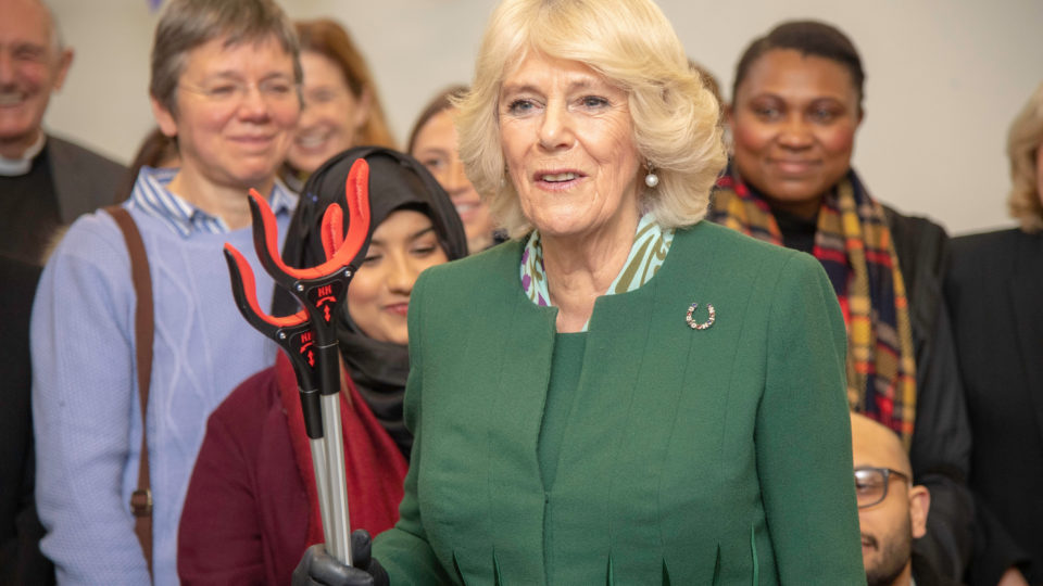 The Duchess of Cornwall met members taking part in the Litter Pick
