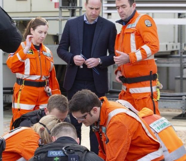 The Duke of Cambridge visits London’s Air Ambulance