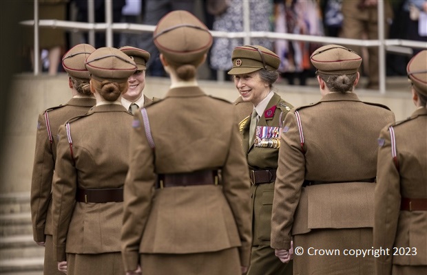 HRH The Princess Royal attends a First Aid Nursing Yeomanry Colours ...