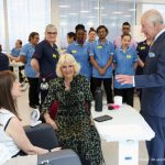 TH The King and Queen visit University College Hospital Macmillan Cancer Centre, London